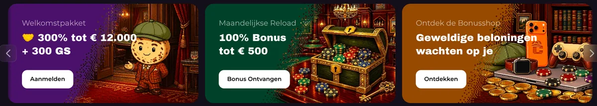 Actiebanners in de Crumbet-lobby